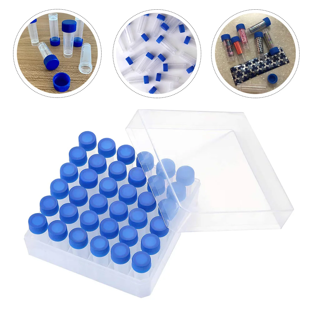 

5 Ml Cryovial Plastic Tube with Cover Liquid Experiment Supplies Experiments Equipment Test Freezing Tubes Lids