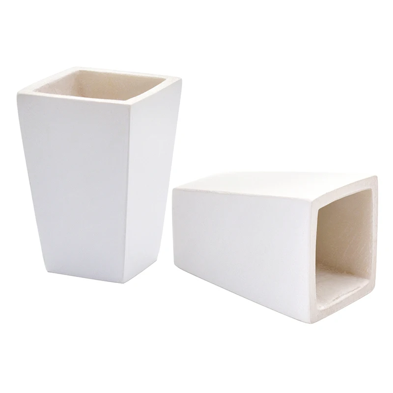 1pc casa de bonecas em miniatura branco quadrado vaso de flores modelo 1/12 mini simulação casa bonecas sala estar jardim decoração vaso acessórios