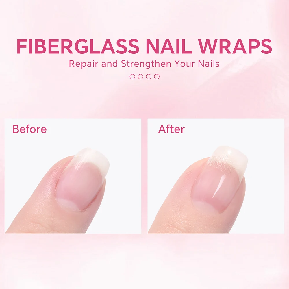 Self-Adhesive Fiberglass Nail Wraps 3*100cm White Professional Repairing Nail Fiber DIY Manicure Tool Nail Form Extension Tips