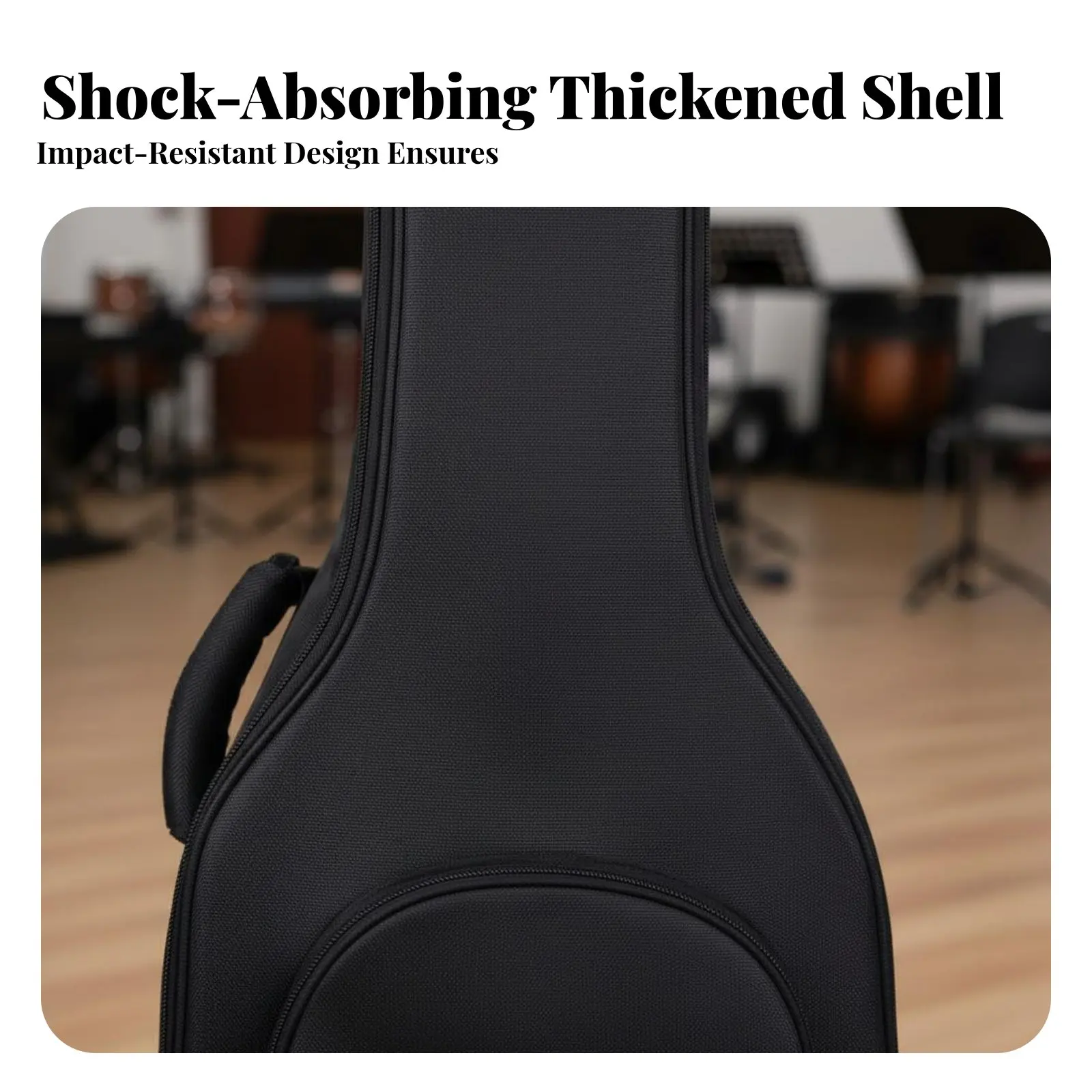 

41 Inch Guitar Case Adjustable Straps Padded Guitar Backpack Musical Instrument Accessory Long-Lasting Comfortable Carry Handles