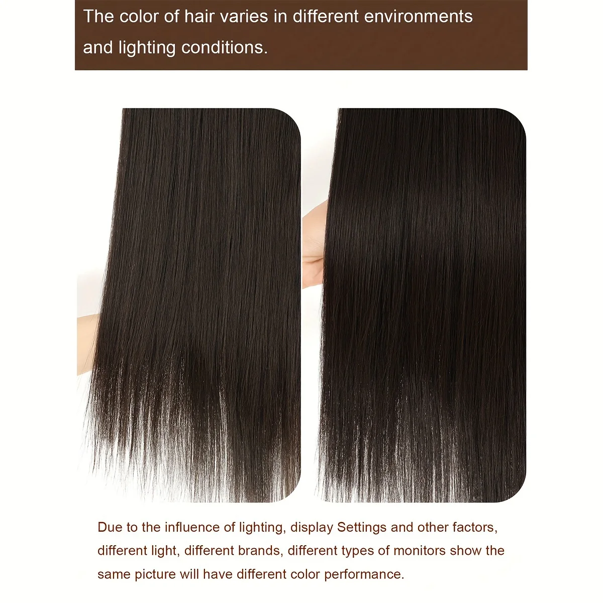 Clip in Hair Extensions Straight Hair, Seamless 100% Human hair 5 Clips in Extensions U-shaped  Invisible Straight Color #2