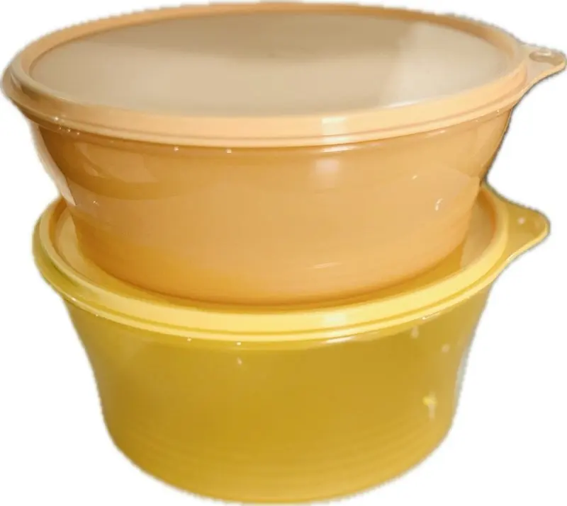 Tupperware Kit 2 Pieces Bowl Class Yellow And Orange 1.9L And 1.4L Kit 2 Pieces Bowl Bowl Class Yellow And Orange 1.9L And 1.4L