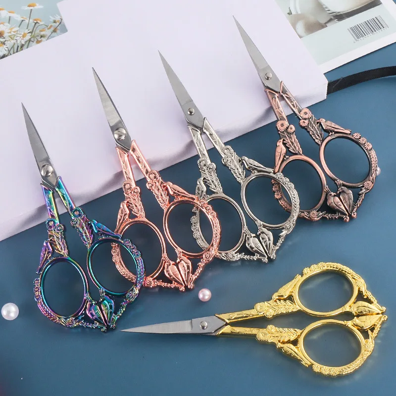 Butterfly and Peacock Scissors for Cross Stitch Embroidery, Sewing Supplies and Accessories on Fabrics, High Quality