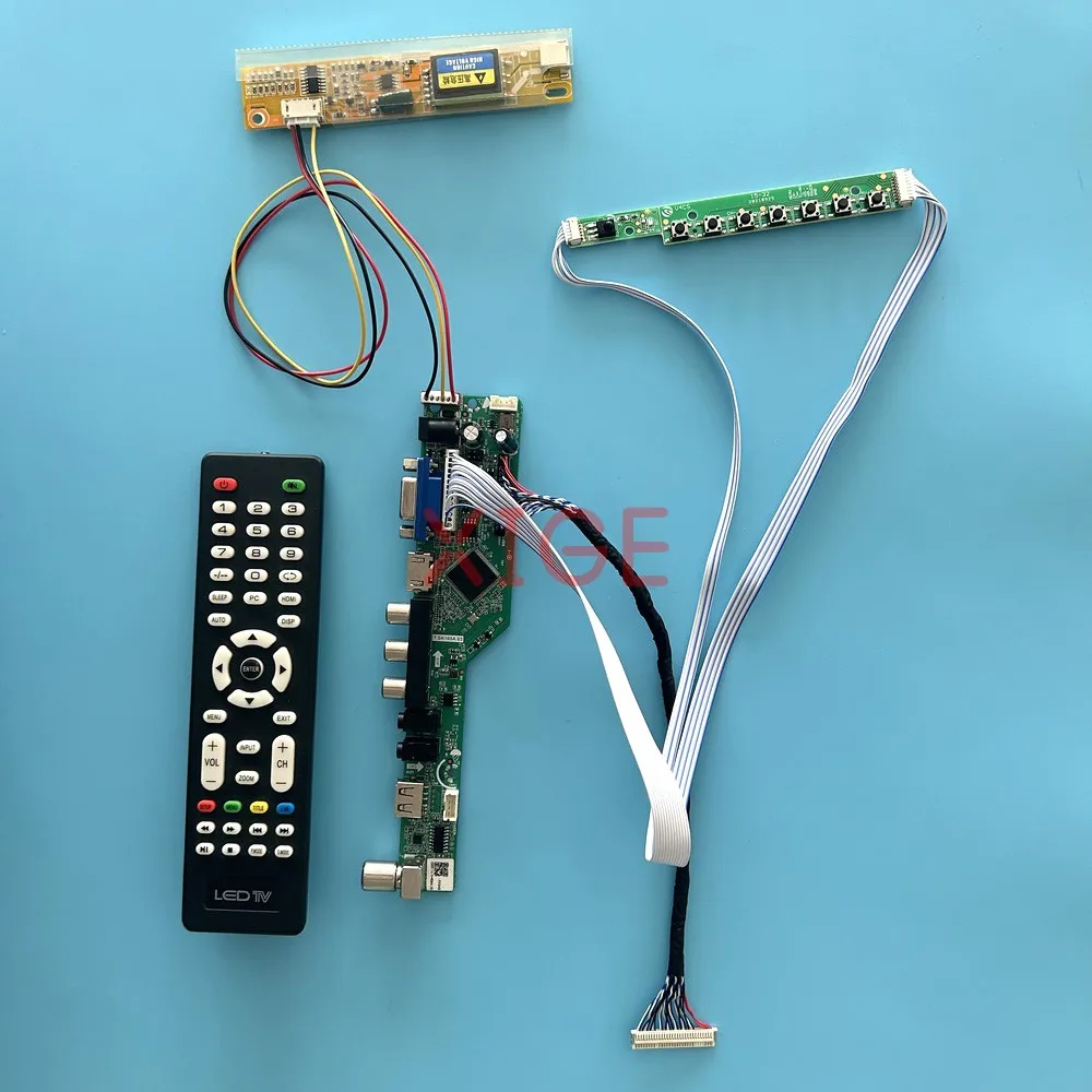 

Driver Controller Board Fit B154SW01 QD15AL01 QD15AL02 LVDS 30-Pin LCD Monitor Analog TV IR+USB+AV+HDMI+VGA 1CCFL 1680*1050 Kit