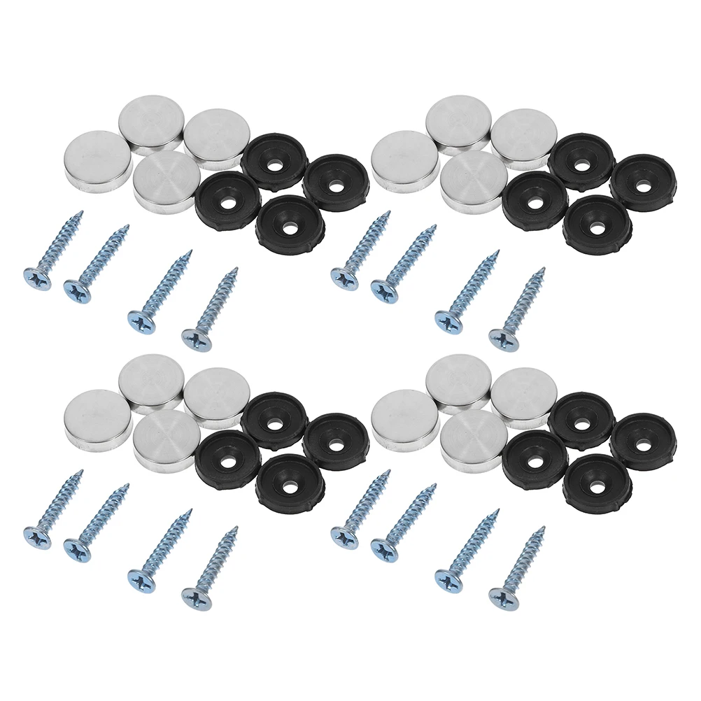 

1Set Stainless Steel Mirror Screws Decorative Cover Caps for Glass Panels Advertising Nails Hinges Mirror Mounting Hardware