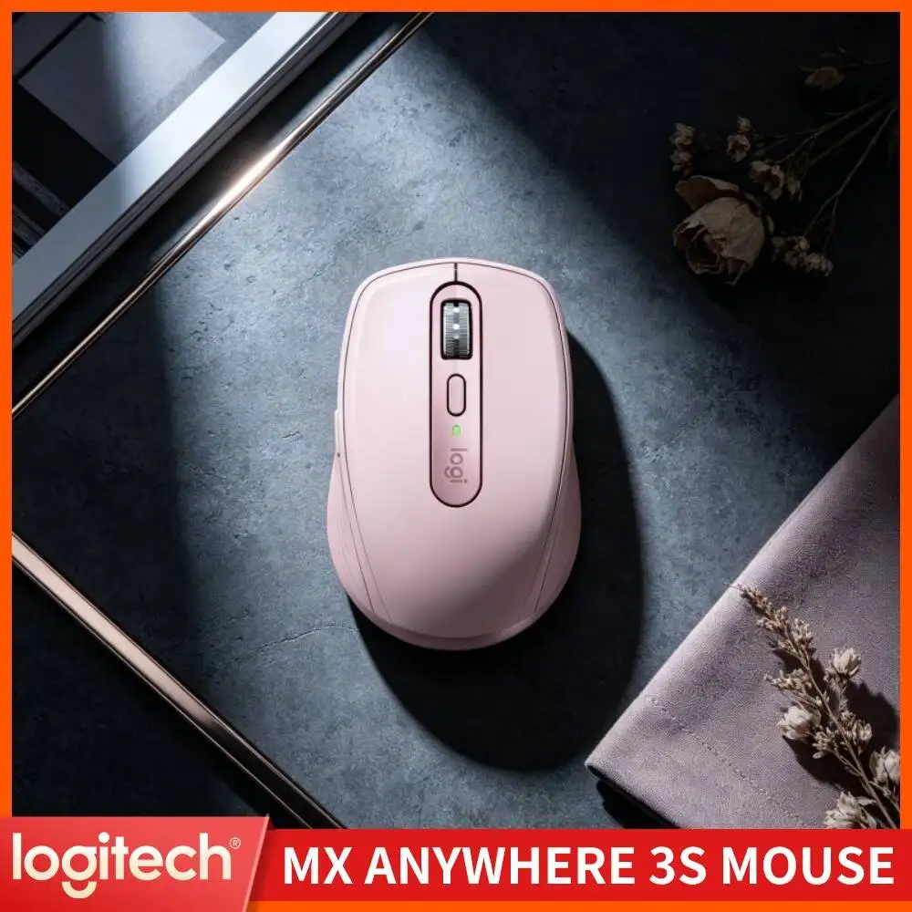 High-Performance MX Anywhere 3S - 8000 DPI Darkfield, USB-C Quick Charge, Hyper-Scroll, Great for Multi-Device Hardware Office