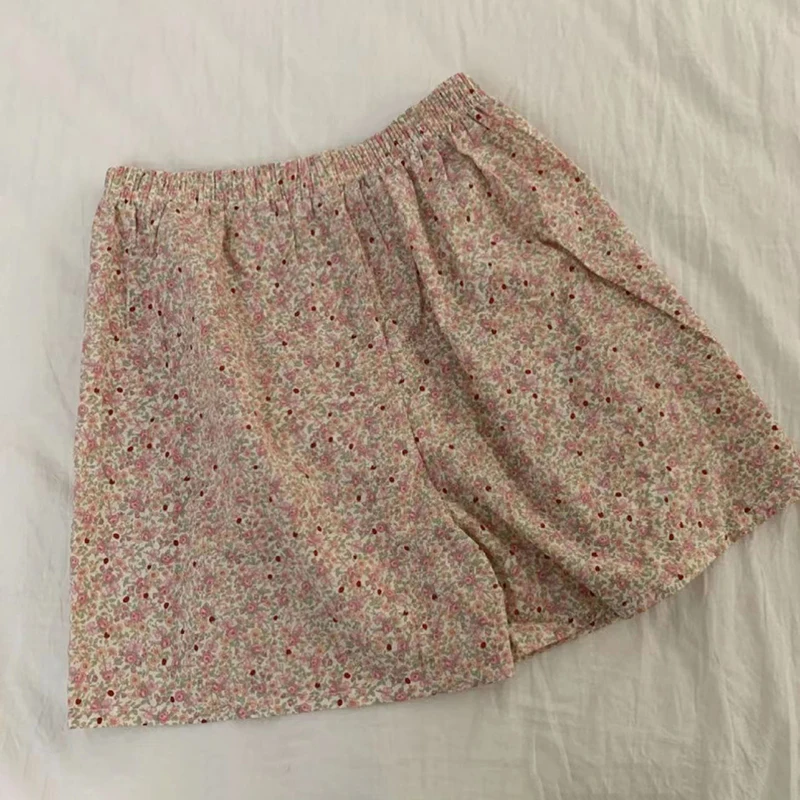 Conjunto floral de calças de pijama feminino, colete elástico com almofadas de sutiã, pijama no peito, calça doméstica, alto valor