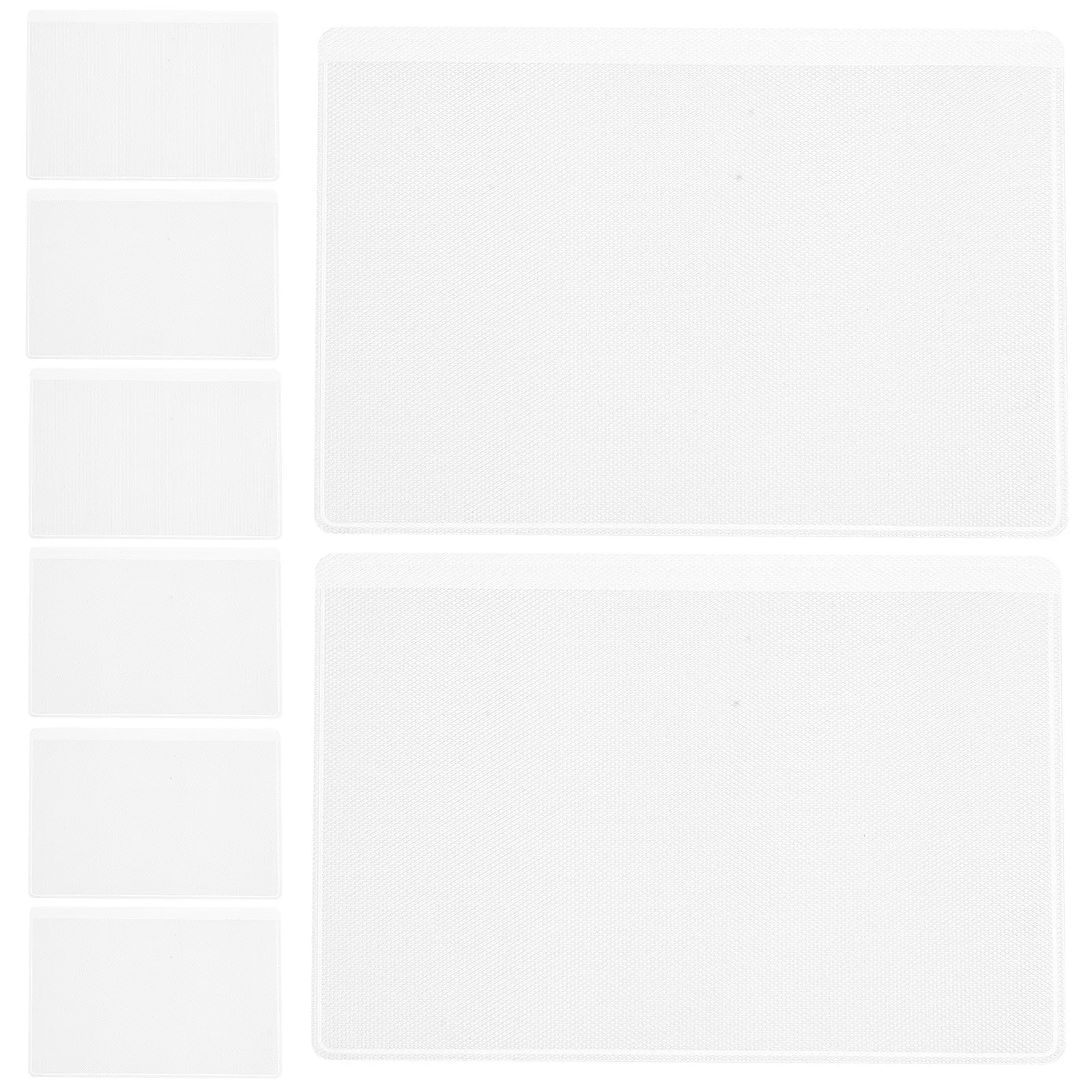 

50pcs Name Card Holder Clear Plastic Card Protector For Id Business Cards Ultra Thin Portable Design Office