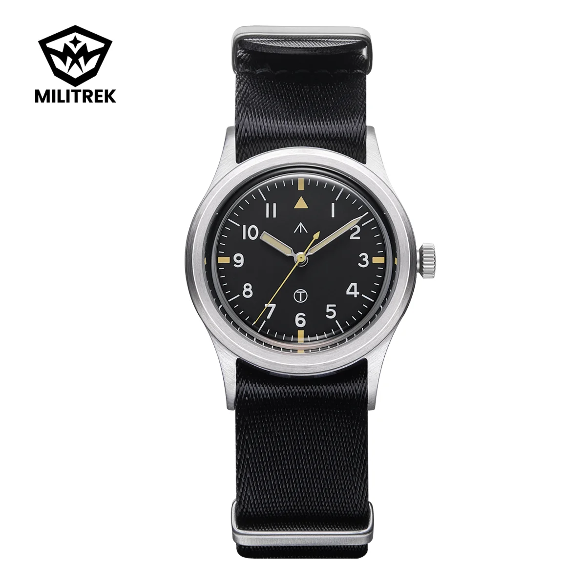 MILITREK MT9003 Men Quartz Watch VH31 36mm Military Field Outdoor Timepieces K1 Glass Luminous Waterproof Stainless Steel Black