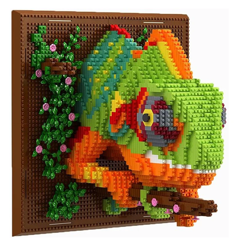 

3D DIY Мини-конструктор: Акула, Змея, Лев, Волк – Креативные строительные блоки для декора дома, модель для взрослых, подарок