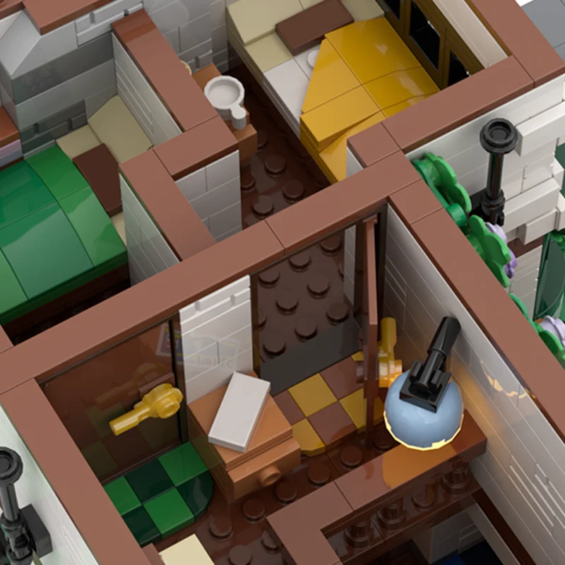 12468 шт. MOC Британская модульная коллекция, модульная модель, строительные игрушки, блоки, сборка, идея «сделай сам», кирпич, рождественские подарки на день рождения