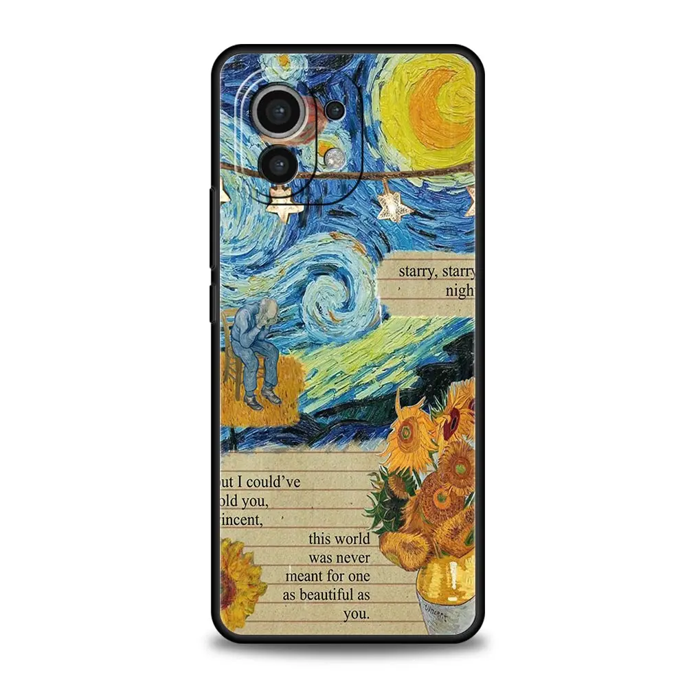 Starry sky van gogh art Phone Case For Xiaomi 14 13T 12T Pro 12 13 11 Ultra Mi Note 10 Lite 10T 5G 11X Pro 11T 11i 9T Soft Cover