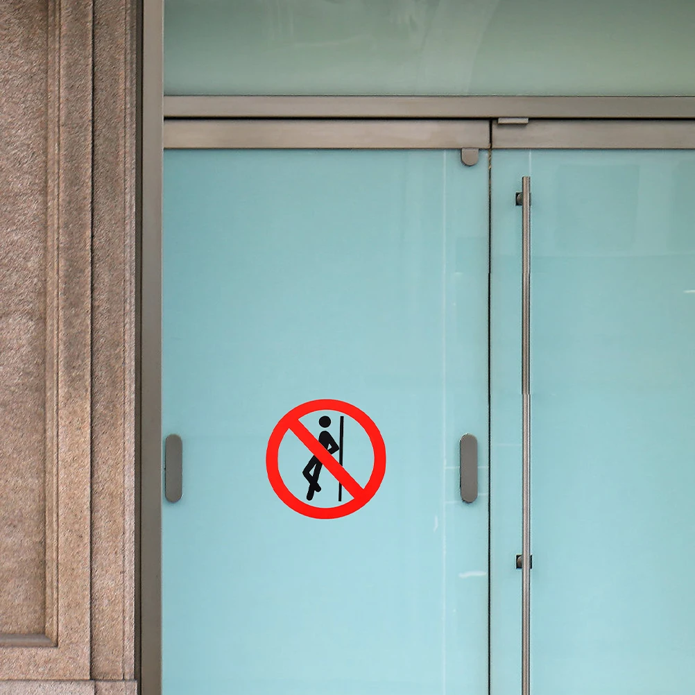 

10 No Warning Stickers 5x5cm Safety Signs Workshop Adhesive Decals Easy Apply No Leaning Signs Durability Reliable