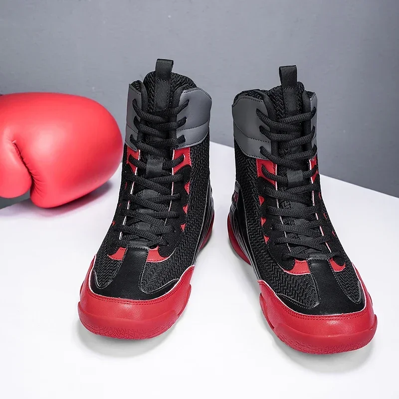 Chaussures de boxe pour hommes, chaussures de lutte populaires, chaussures d'entraînement portables, haute qualité, marque de luxe, gastronomie, 2024