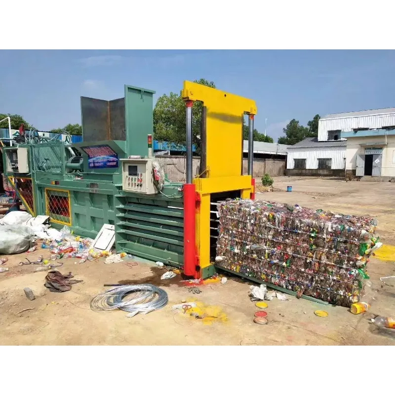 Horizontal Cardboard Compactor Automatic Plastic Hydraulic Cardboard Waste Pet Baler Baling Press Machine