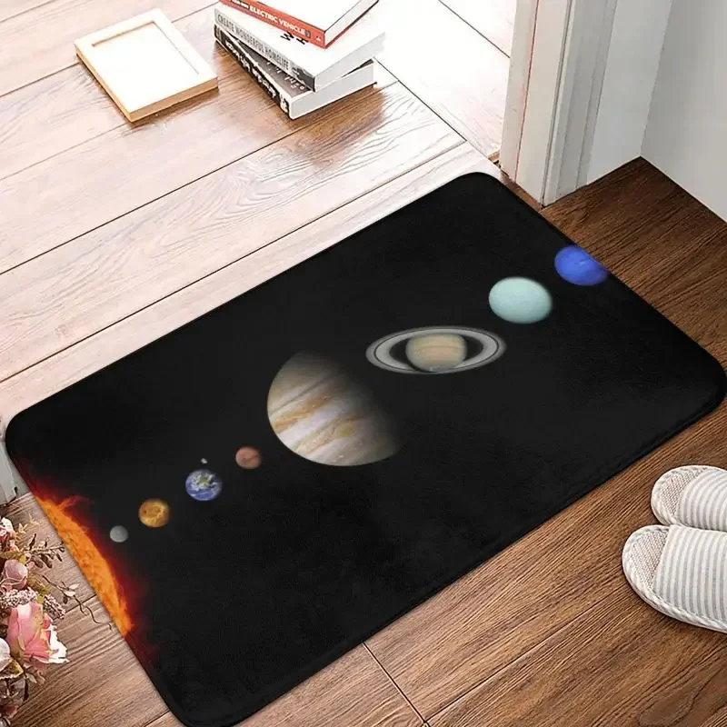 Solar System Front Door Mat Anti-Slip Indoor Quick Dry Space Galaxy Universe Doormat Living Room Entrance Rug Carpet