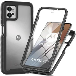 Armor Shockproof Case with PET Screen Protector For Motorola Moto G32 G42 G52 G82 5G E13 G13 G23 G53 G14 G54 G84 Back Cover