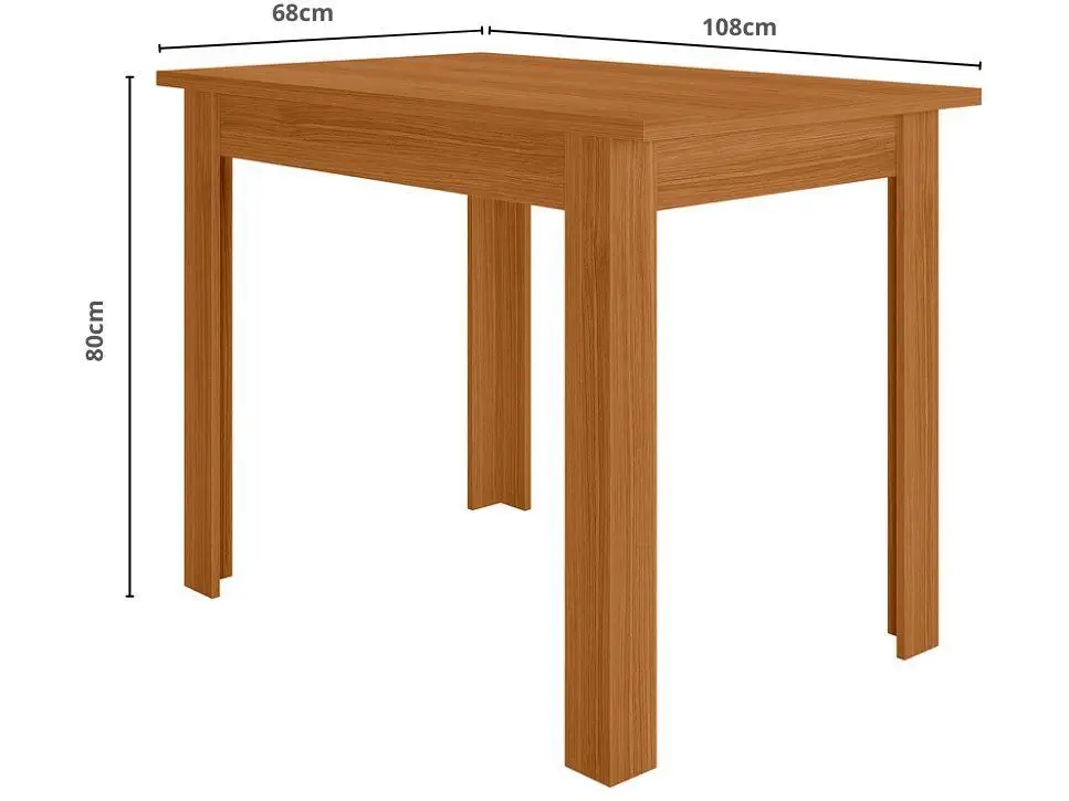 Mesa de Cozinha 4 Cadeiras Retangular Bellagio Poliman Móveis