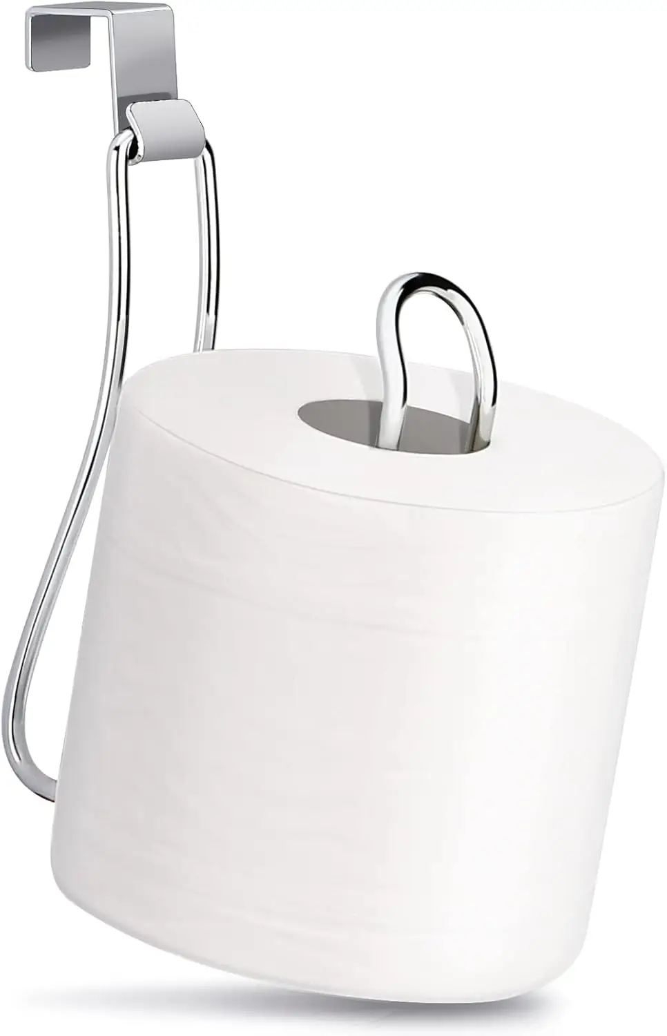 

Space-Saving Over-The-Tank Toilet Paper Holder, Easy Install, Chrome Finish