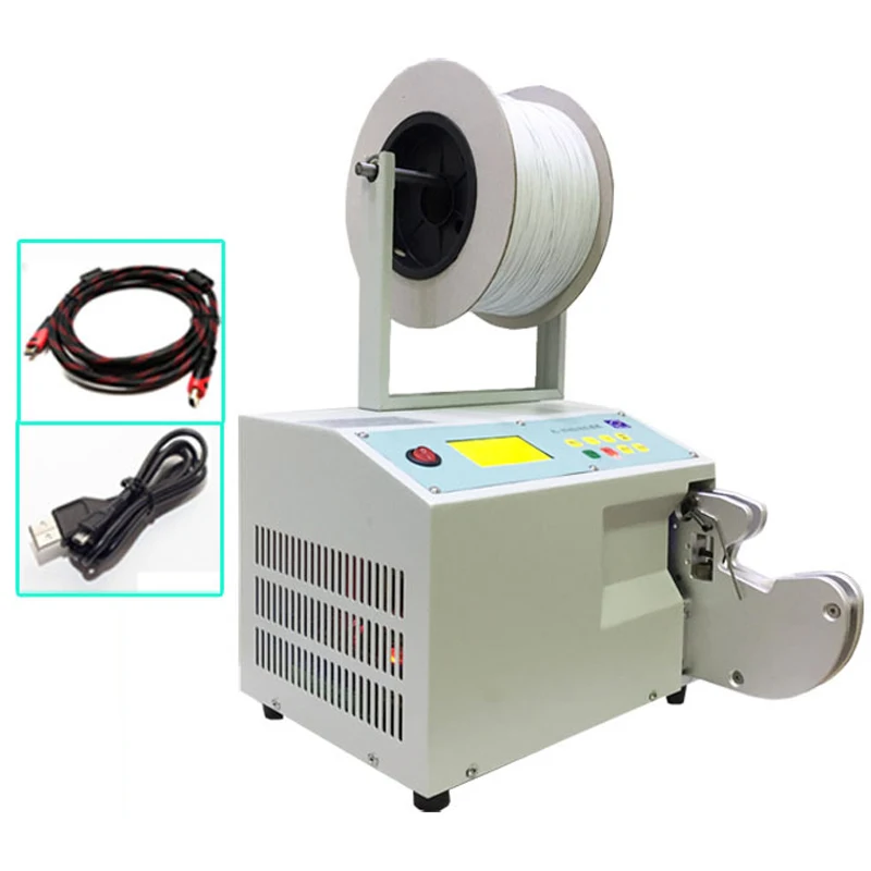 Semi-automatic USB data cable binding machine PE cable tie magic tape wire binding machine efficient automatic wire binding mach