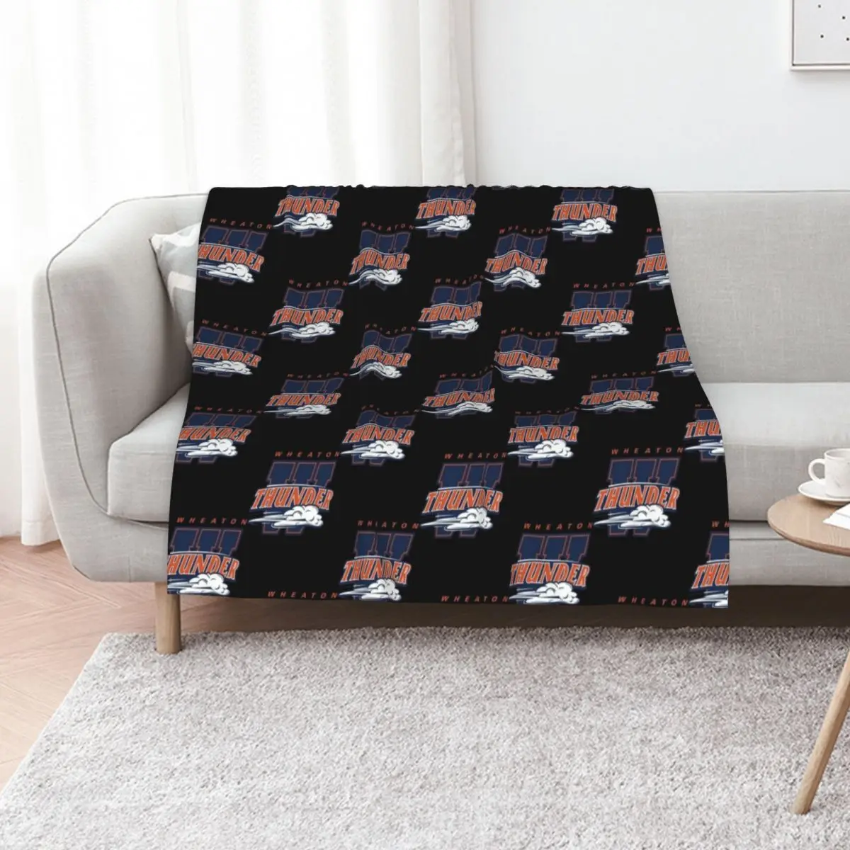 Wheaton College Thunder Throw Blanket Manta de felpa suave y duradera para uso diario