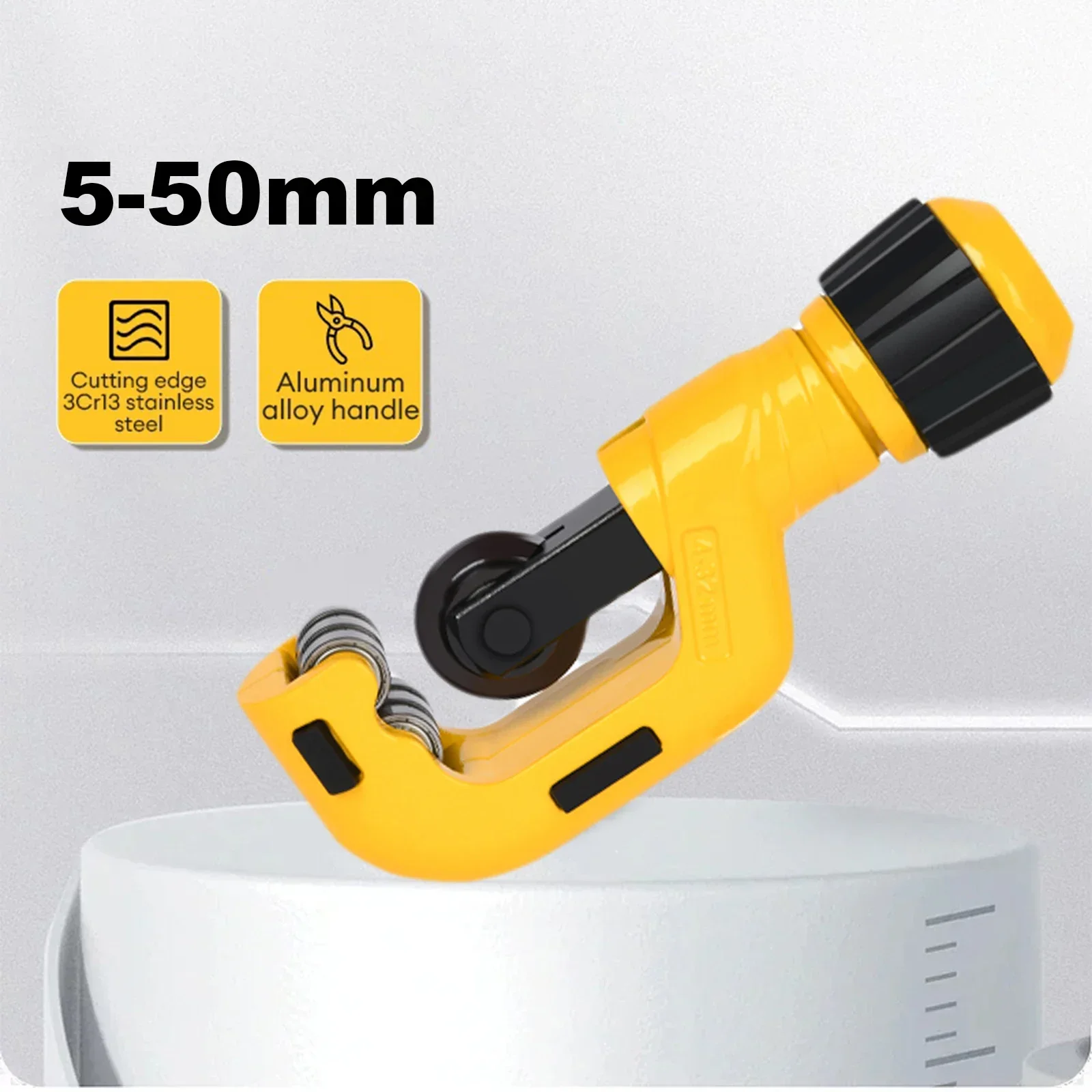 

Deli 5-50mm Tubing Cutter PVC Pipe Cutter for Thin Copper PVC Aluminum Pipes Brass Pipe Multifunction Heavy Duty Conduit Cutter