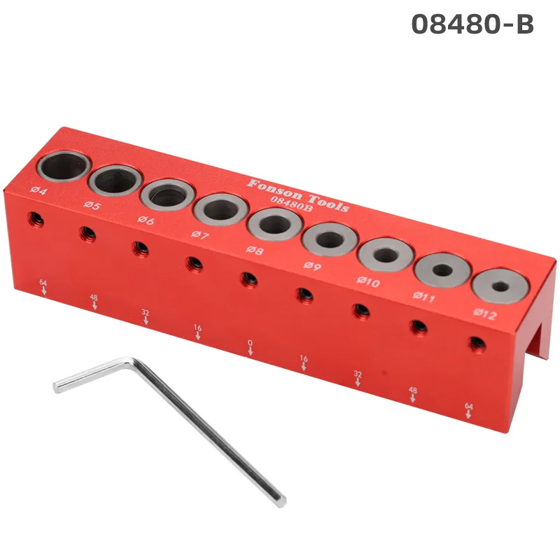

08480B Woodworking Punching Positioner Square Wood 45 Degree Driller Round Rod Opening Positioning Auxiliary Tools