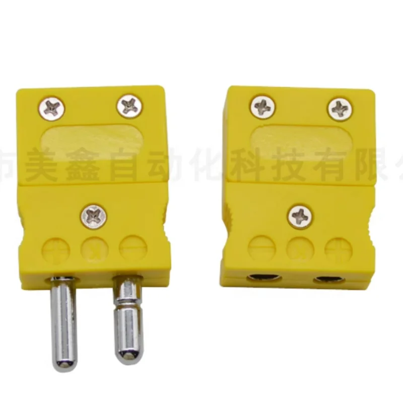 5 sets K-type thermocouple plug, high temperature resistant solid, temperature measuring connector,J-shaped