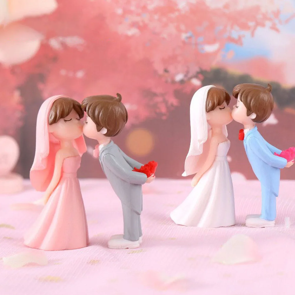 

Mini Bride Groom Statue Romantic Couple Decor For Wedding Bridal Shower Engagement Party Home Table Decoration