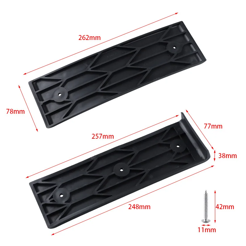 Boat Trailer Bunk Slide Pads 10 Pcs Black 3x10 Inch Bunk Slides Nylon Marine Trailer Accessories for Boat Yacht