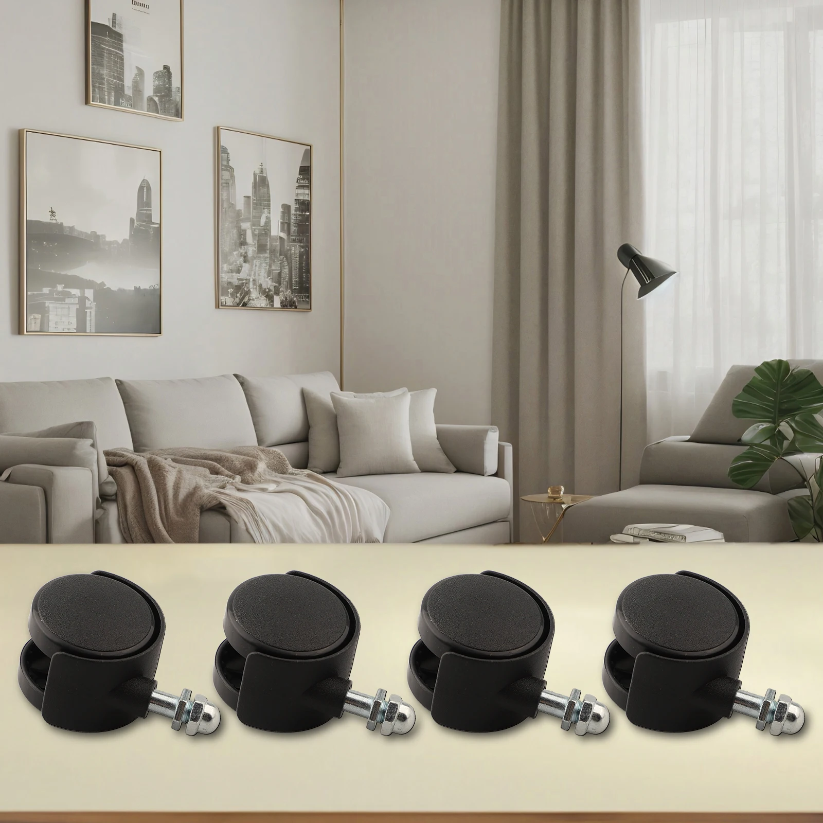 4PCS Caster Wheels for Midea Electric Heaters Designed for Direct Swap with Worn or Inoperative Omni-Directional Assemblies