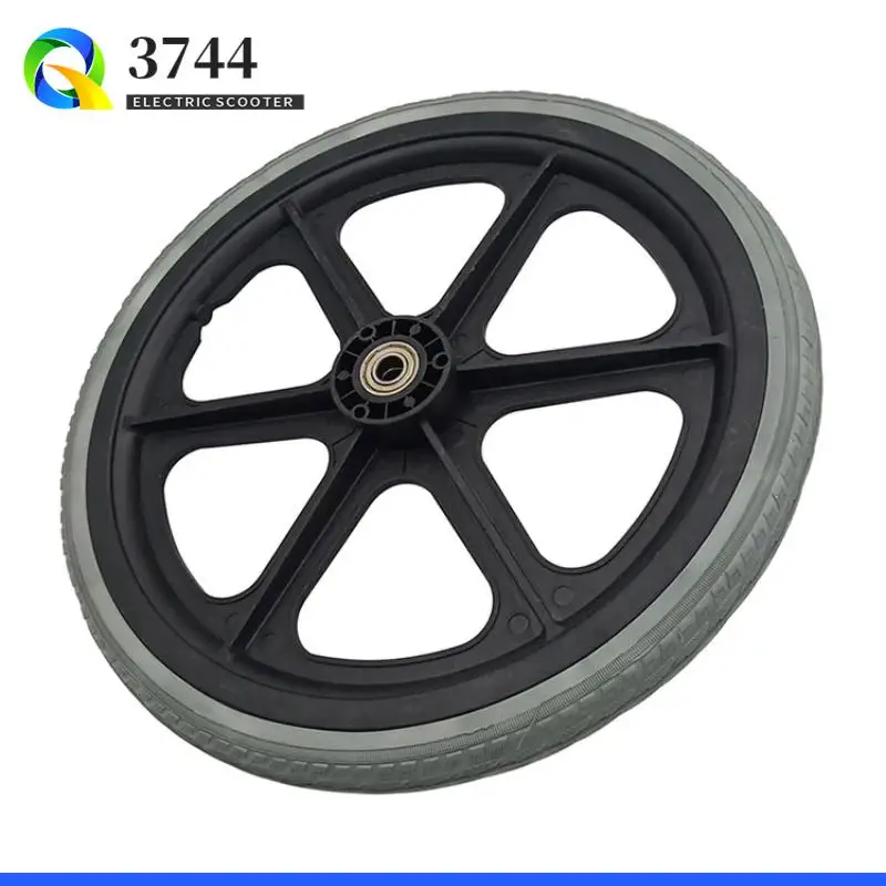 

16 Inch PU Wheel Manual Wheelchair Rear Replacement Parts 16x1.75 Solid Tire