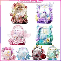 Gorgeous Dream Stars Building Blocks Badge Storage Desktop Decoration Puzzle Assembling Model Toys Birthday Gifts for Girls