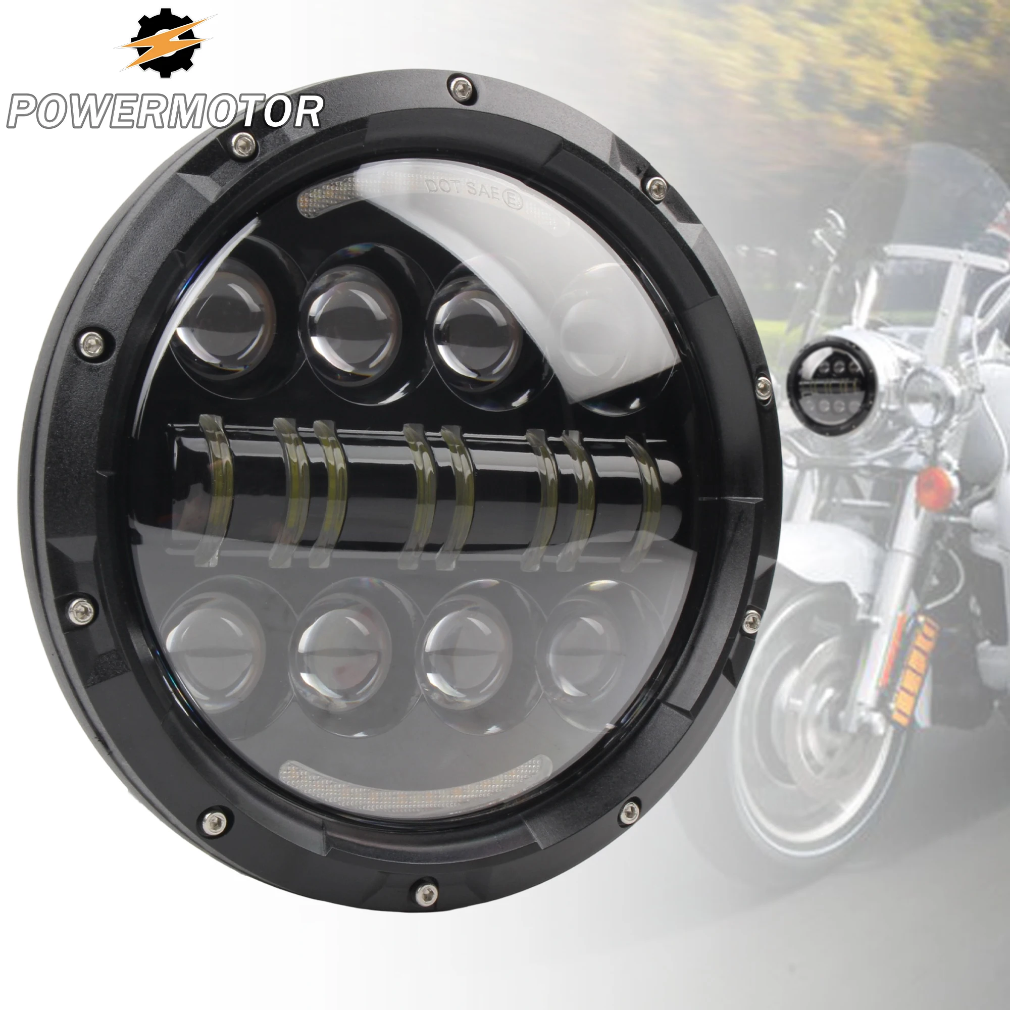 

7 inch Motorcycle LED Headlight High Low Beam DRL for Harley Honda Yamaha Jeep Lada Niva Urban Cruise Cafe Racer HeadLamp Parts