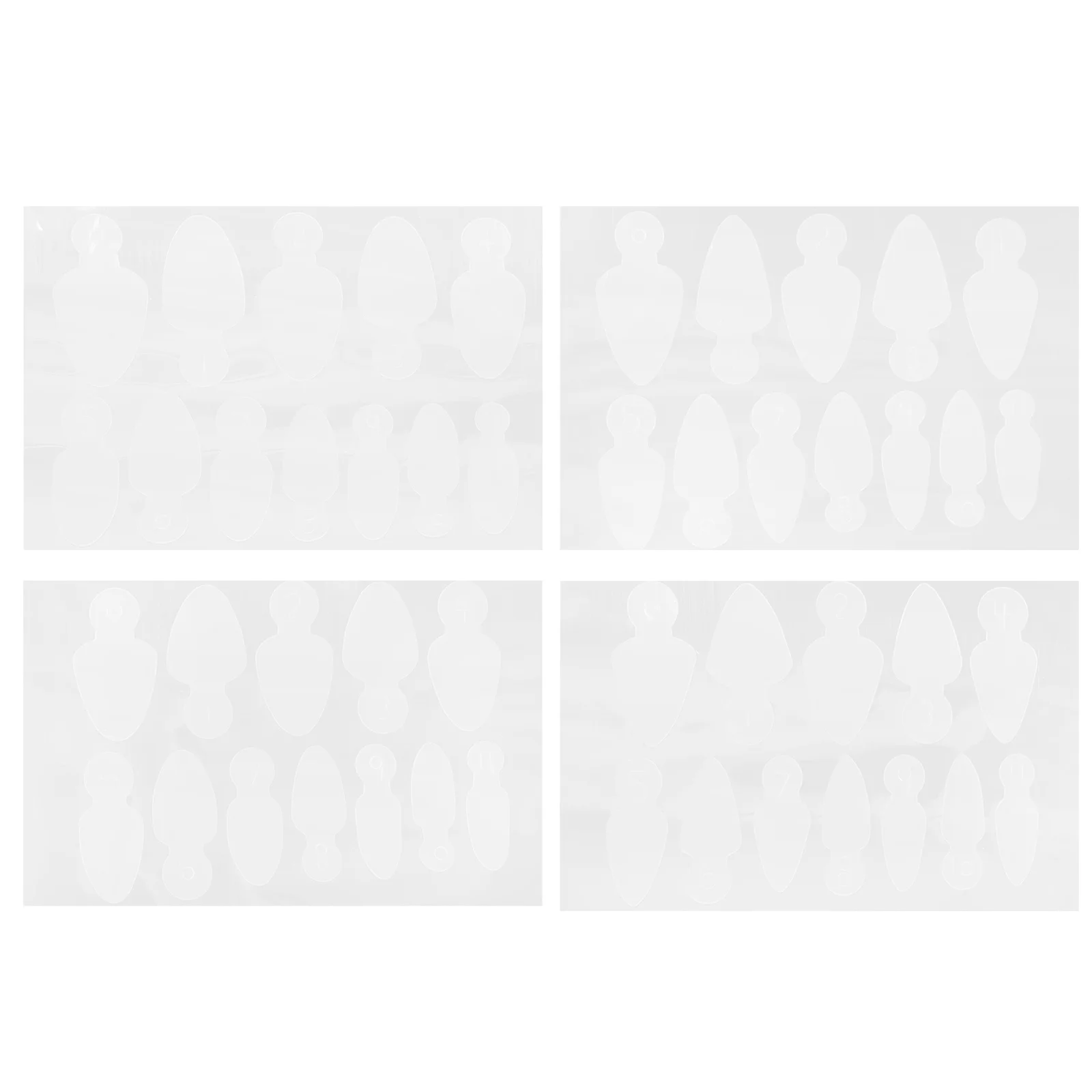 4 vellen nagelvormstickers siliconen Franse tipsticker nagels verlenggereedschap doe-het-zelf manicure nagelkunstdecoraties