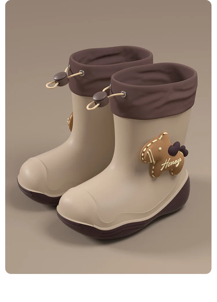 2026 Sommer Kinder Rutschfeste Regenstiefel Mädchen Modische Wasserschuhe mit Dicken Sohlen Schön Gestaltete Schnallen-Regenschuhe – Detail 12