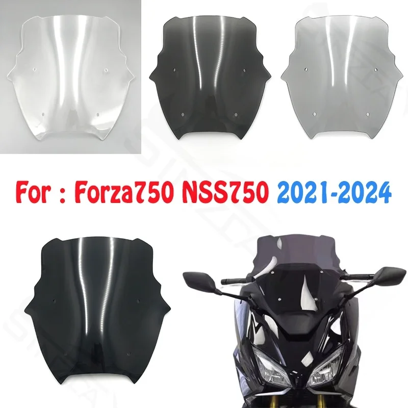 

Windshield For HONDA NSS750 NSS 750 FORZA750 Forza 750 2021 2022 2023 2024 Motorcycle Sports Windscreen Wind Deflectors Black
