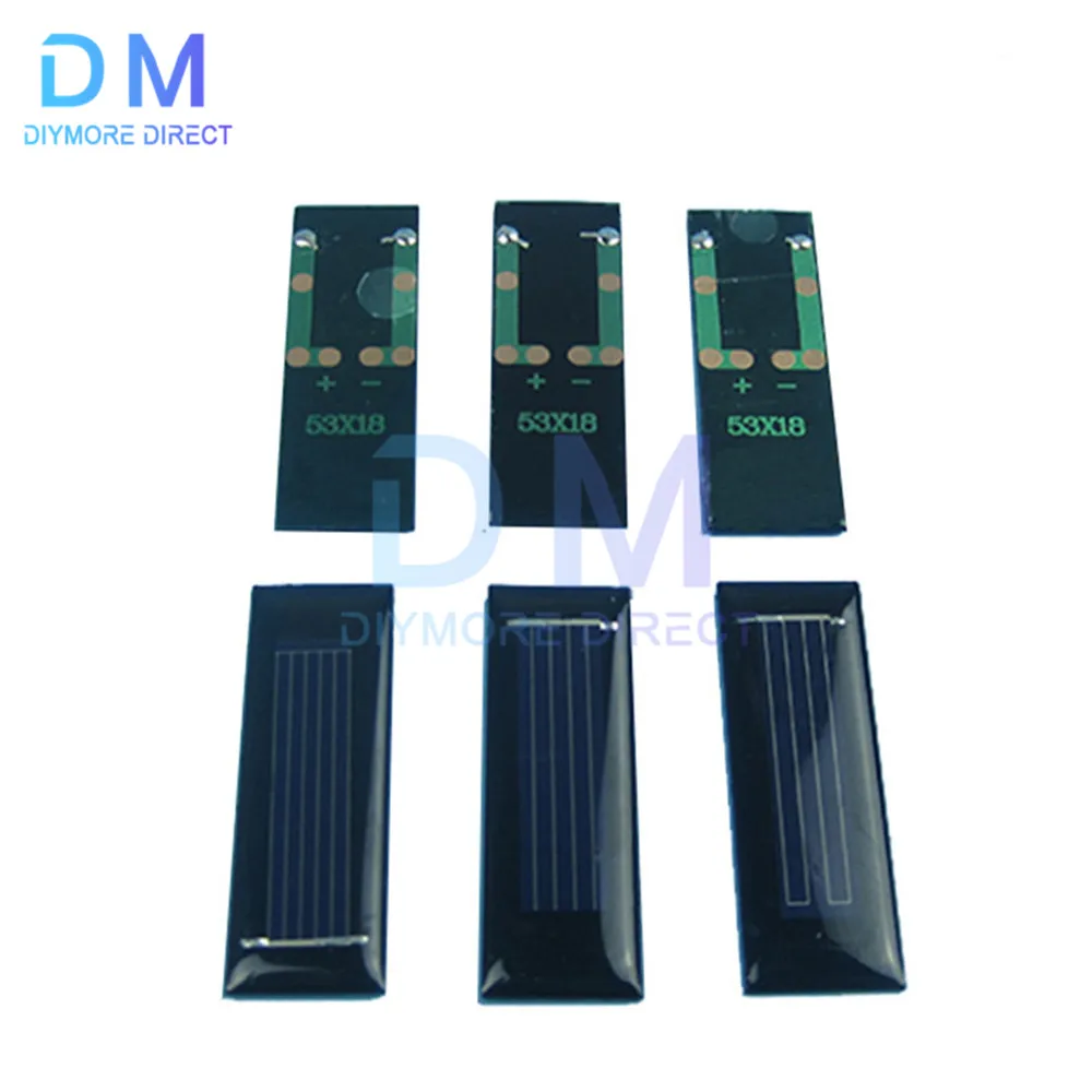 0.5V 100mA 53*18MM Solar Panel Epoxy Polycrystalline DIY Battery Power Charger Mini Solar Cell Board