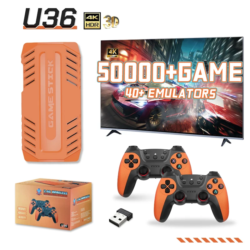 New U36 Home Game Console HD 4K Game Controller PSP TV Game Player 2.4G Wireless Retro Game Stick Immersive Sensitive Controller - Image 6
