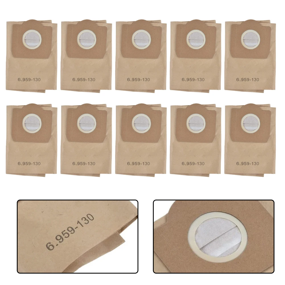 10pcs Paper Filter Bags For Karcher 6.959-130.0 Vacuum Cleaner Bags WD3 Vacuum Cleaner Bags Filter Bags For A2201, A2204, 2504