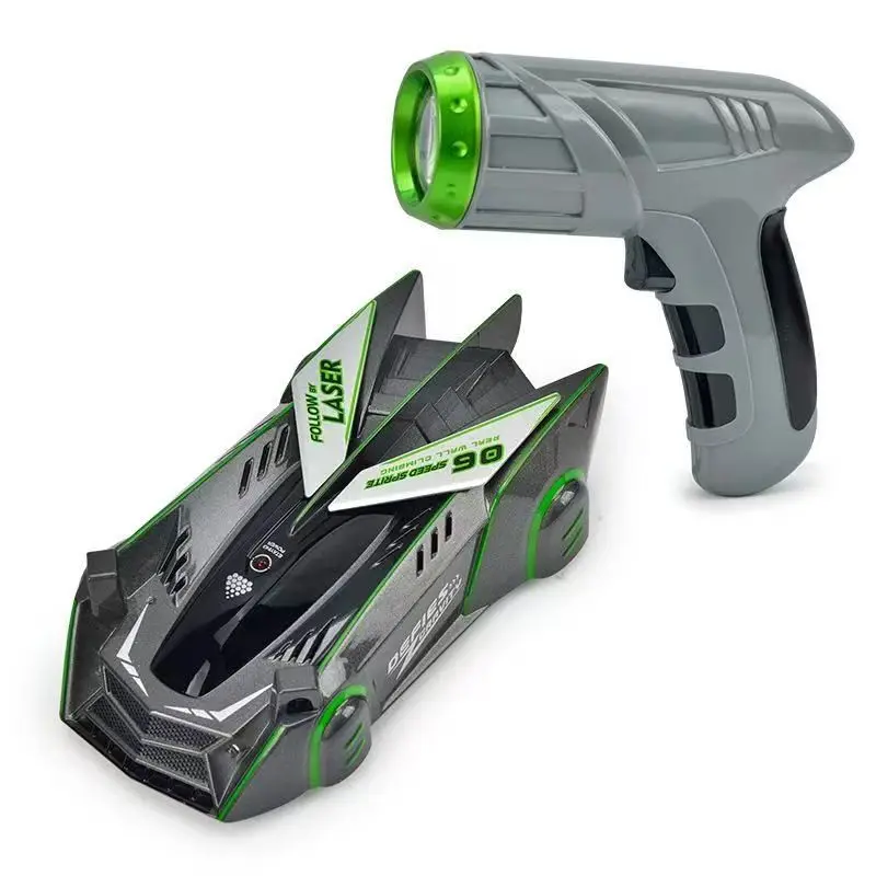 ไลท์เชสติดผนังรถปีนกำแพงเซ็นเซอร์อินฟราเรดรีโมทคอนโทรลผนังขับเคลื่อนสี่ล้อแข่งรถของเล่นเด็ก