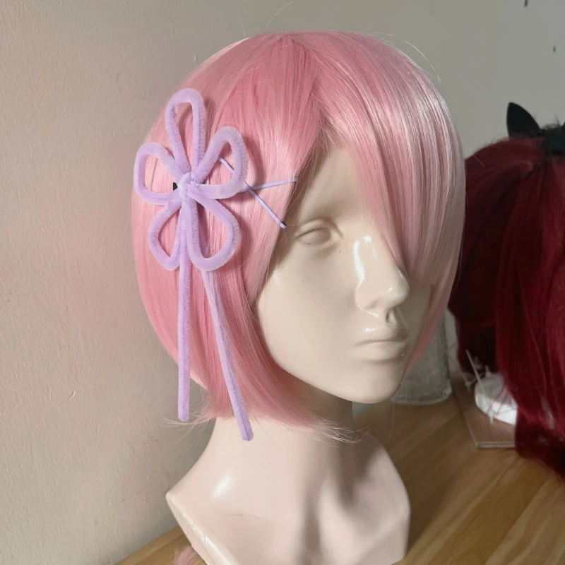 Anime Re Life en un mundo diferente de zero Ram Rem Cosplay sombreros flor horquilla joyería niña accesorios para el cabello Prop