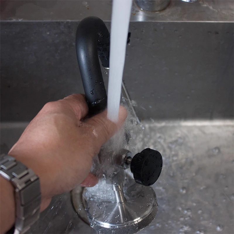 

Small stainless steel steam milk frother (double valve moka pot) steam milk frother 100ml Capacity