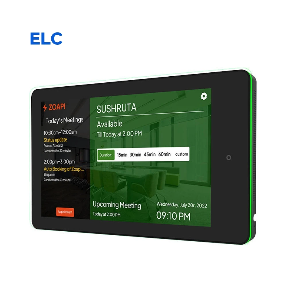 

WA1032T Высококачественный 10-дюймовый ЖК-дисплей для планшета, окружающая светодиодная панель, красочная система бронирования для конференц-зала, стены, 2 ГБ для бизнеса