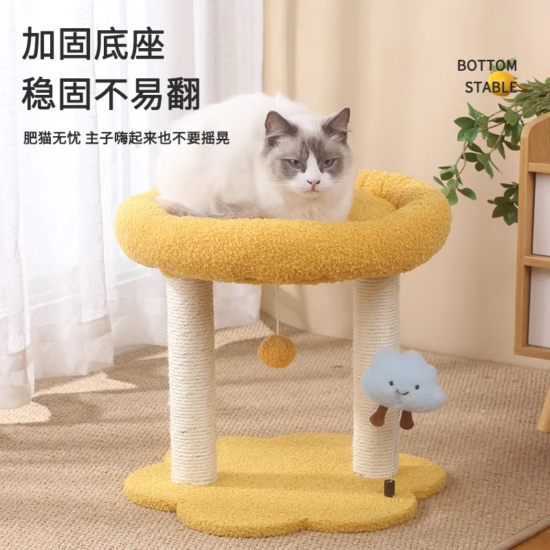 

Duo Cat Climbing Frame, Three-Layer Cat Nest, All-in-One Pet Climbing Toy, Scratching Post, Pet Supplies