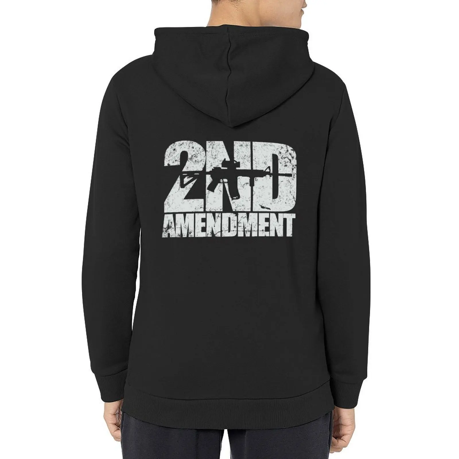 

2nd Amendment with rifle Hoodie fashion men autumn anime clothes korean autumn clothes men hoodie