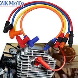 Motorcycle 8.8mm High Quality Silicone Rubber Lgnition Coil Spark Plug Iridium Power Cable For KTM Kawasaki Suzuki Honda Yamaha