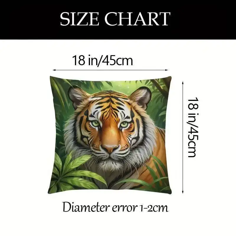Cool Tiger Printing Pillowcase for Home Hotel Sofa Decoration Modern Design Animals Pillow Case Cushion Cover Aesthetic Gifts