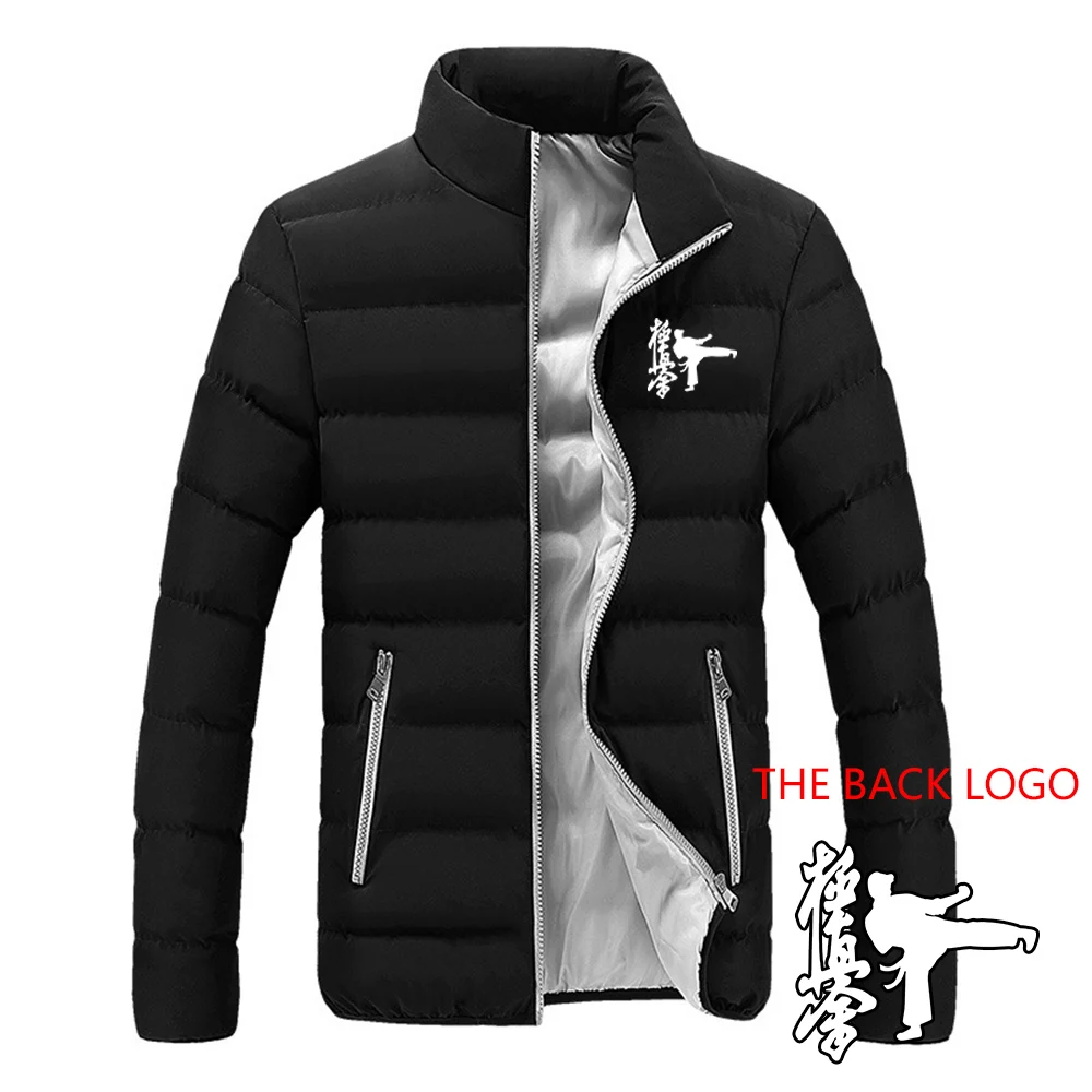 2025 Stand-Up Collar Hoodies Autumn And Winter Man's New Type Coat Karate Masutatsu Oyama Karate Japan Logo Print Down Jackets