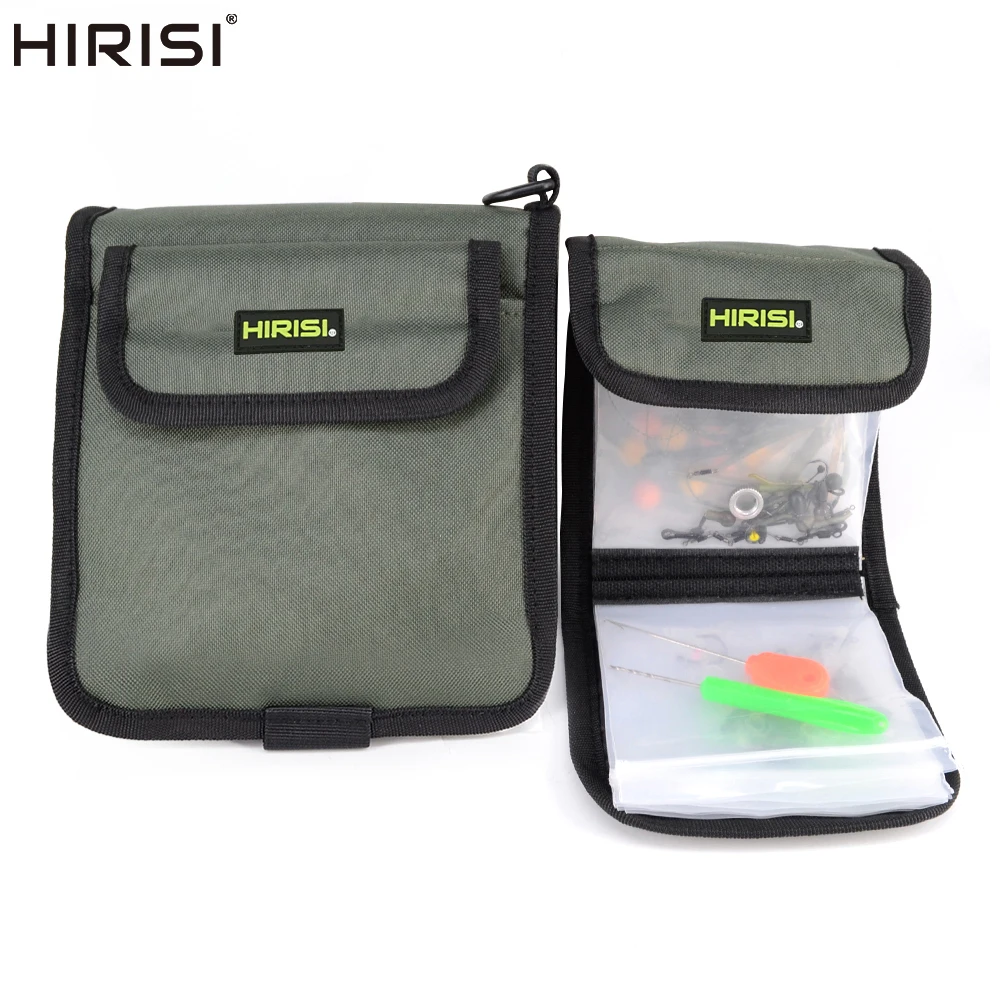 Hirisi Fishing Rig Bag Tackle Accessory Storage Bag for Carp Fishing Tackle Rigs Wallet Hair Rigs Transparent Carry Bag W122